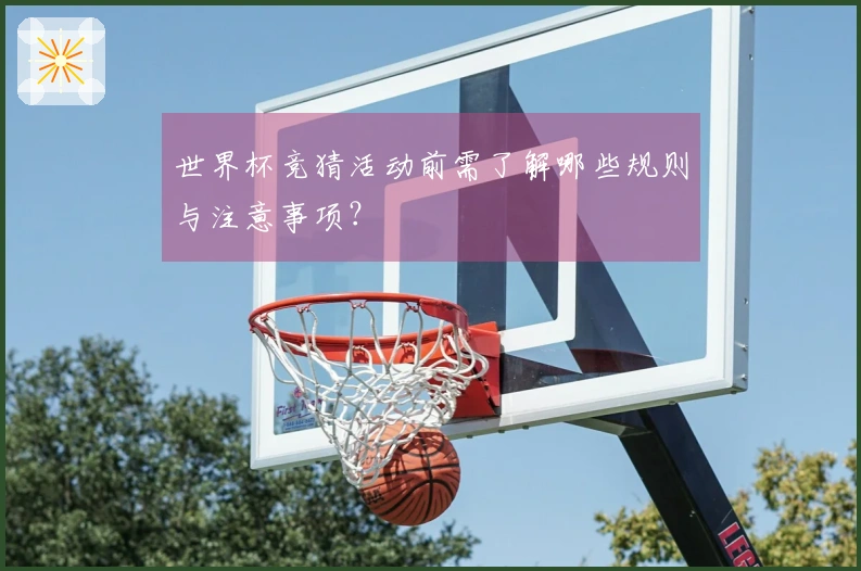 世界杯竞猜活动前需了解哪些规则与注意事项？