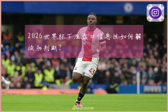 2026世界杯下注盘口信息该如何解读和判断？